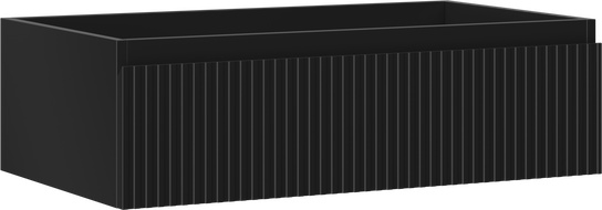 Mexen Rivel Badezimmerschrank 80 cm, 1 Schublade, geriffelt, schwarz matt - 91A20-08023-1-BF71