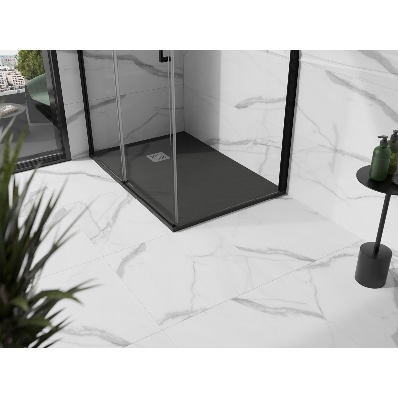 Mexen Stone+ ristkülikukujuline komposiitdušialus 120 x 80 cm, antratsiit - 44718012