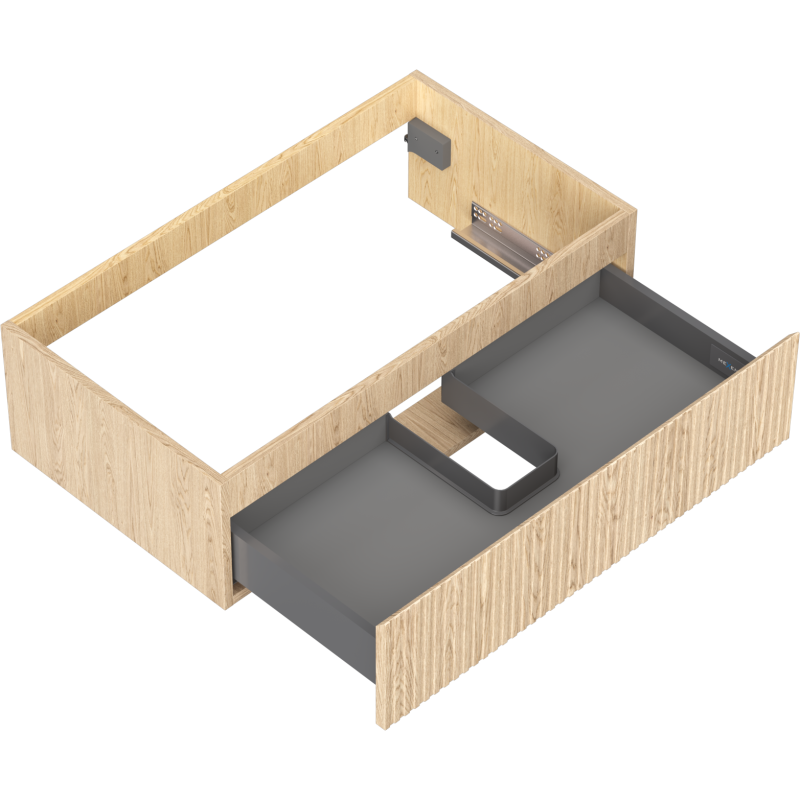 Mexen Rivel mueble de baño bajo lavabo 80 cm, 1 cajón, ranurado, roble - 91A20-08023-1-BF81