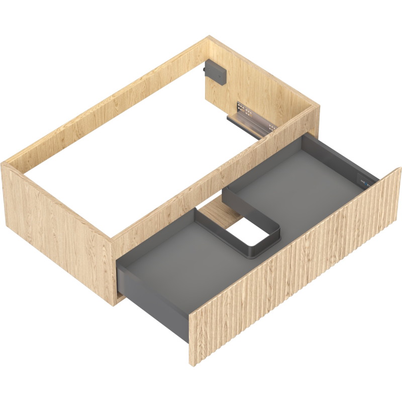 Mexen Rivel vannitoakapp valamu alune 80 cm, 1 sahtel, sooneline, tamm - 91A20-08023-1-BF81