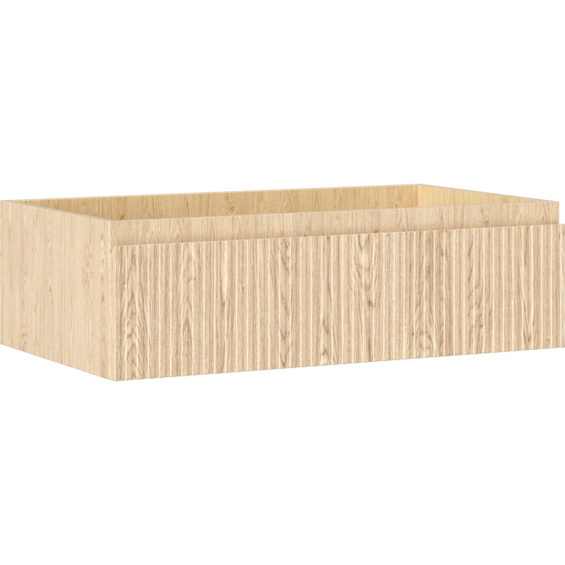 Mexen Rivel mobiletto da bagno per lavabo 80 cm, 1 cassetto, scanalato, rovere - 91A20-08023-1-BF81