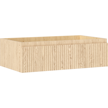 Mexen Rivel badrumsskåp under tvättställ 80 cm, 1 låda, räfflad, ek - 91A20-08023-1-BF81
