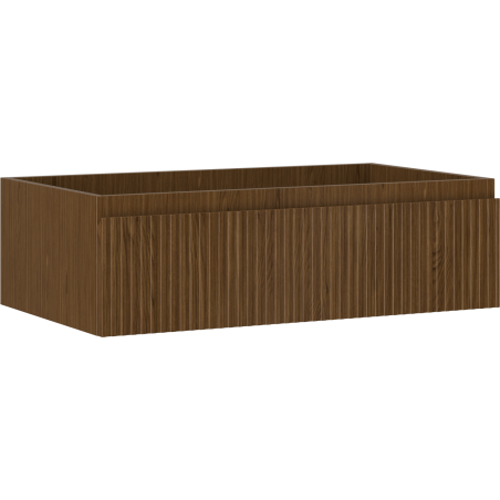 Mexen Rivel Badezimmer-Unterschrank 80 cm, 1 Schublade, geriffelt, Nussbaum - 91A20-08023-1-BF86