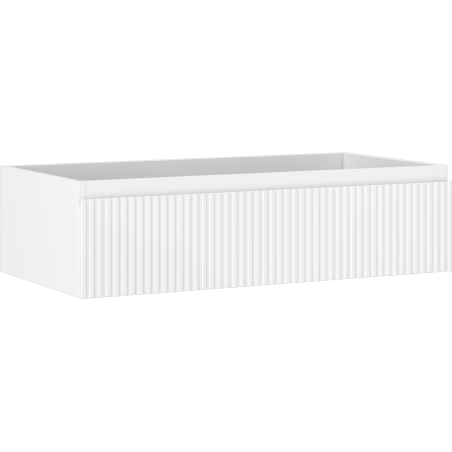 Mexen Rivel badkamerkast onder wastafel 90 cm, 1 lade, geribbeld, wit mat - 91A20-09023-1-BF01