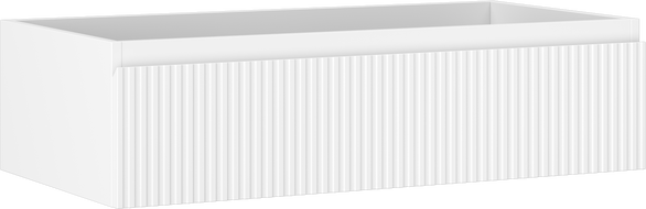 Mexen Rivel armário de casa de banho com lavatório 90 cm, 1 gaveta, com superfície ranhurada, branco mate