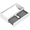 Mexen Rivel badkamerkast onder wastafel 90 cm, 1 lade, geribbeld, wit mat - 91A20-09023-1-BF01