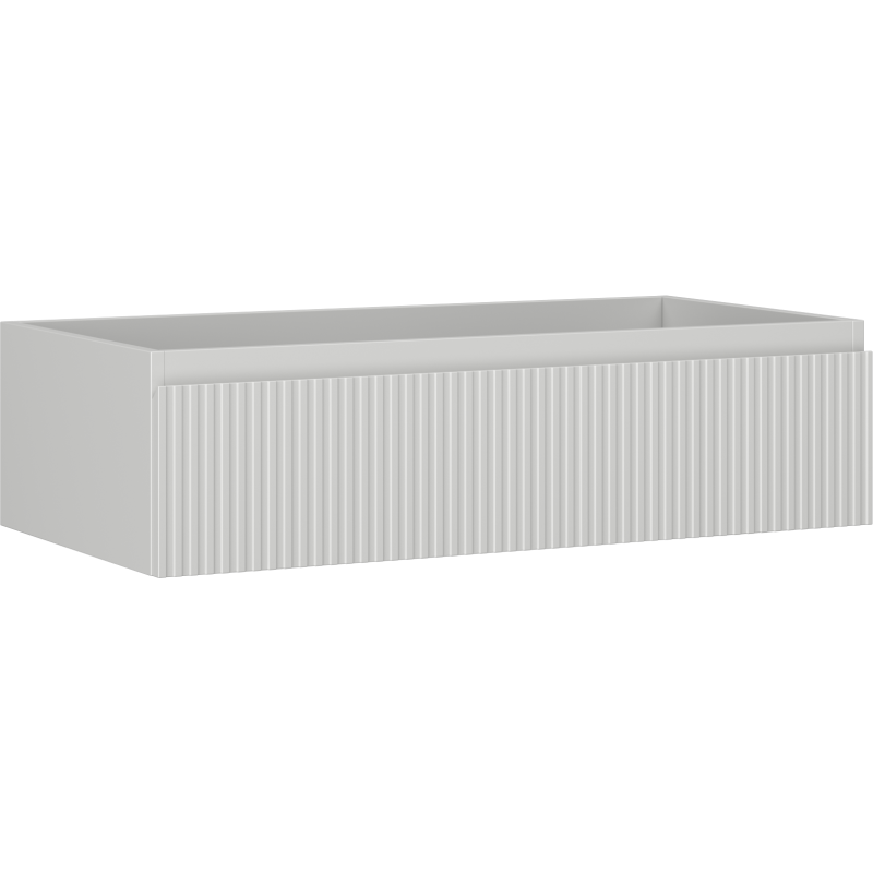 Mexen Rivel armário de casa de banho sob o lavatório 90 cm, 1 gaveta, estriado, cinzento mate - 91A20-09023-1-BF62