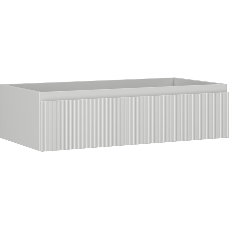 Mexen Rivel Badezimmerschrank 90 cm, 1 Schublade, geriffelt, graumatt - 91A20-09023-1-BF62