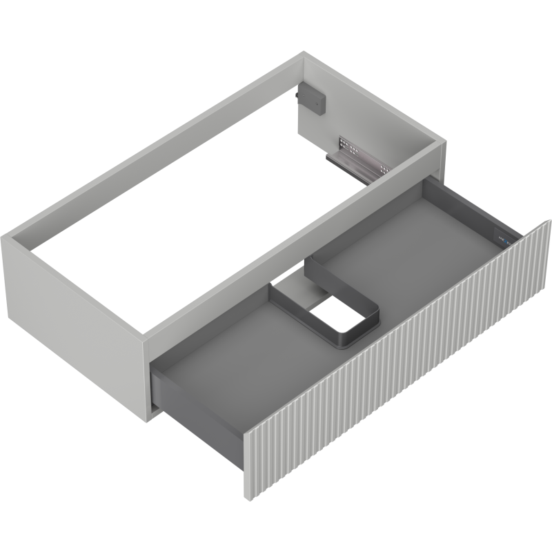 Mexen Rivel armario de baño bajo lavabo de 90 cm, 1 cajón, ranurado, gris mate - 91A20-09023-1-BF62