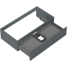 Mexen Rivel armoire de salle de bain sous-lavabo 90 cm, 1 tiroir, rainuré, graphite mat - 91A20-09023-1-BF66