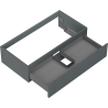 Mexen Rivel badkamerkast onder de wastafel 90 cm, 1 lade, geribbeld, grafiet mat - 91A20-09023-1-BF66