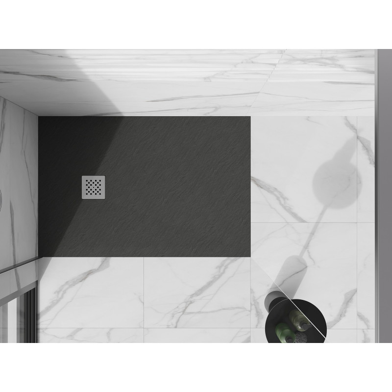Mexen Stone+ ristkülikukujuline komposiitdušialus 120 x 80 cm, antratsiit - 44718012