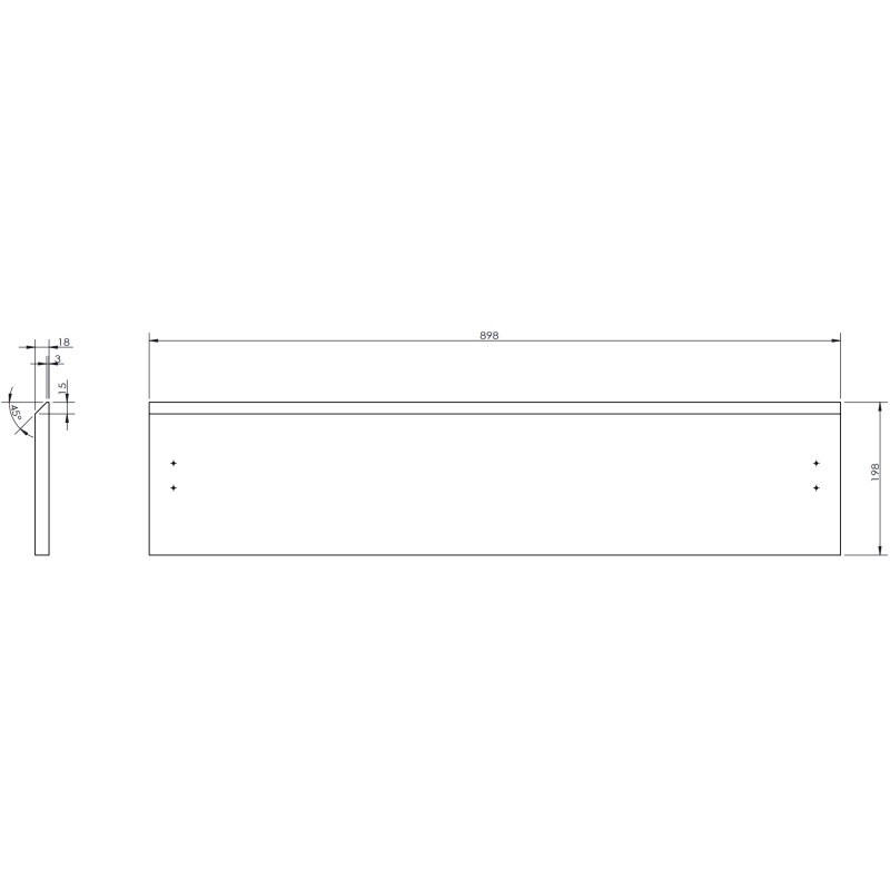 Mexen Rivel szafka łazienkowa podumywalkowa 90 cm, 1 szuflada, ryflowana , dąb - 91A20-09023-1-BF81