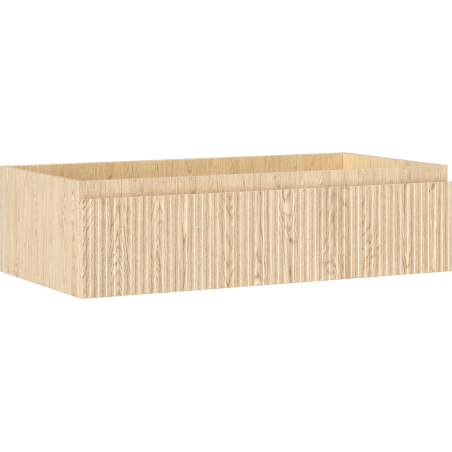 Mexen Rivel Badezimmer-Unterschrank 90 cm, 1 Schublade, geriffelt, Eiche - 91A20-09023-1-BF81