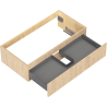Mexen Rivel Badezimmer-Unterschrank 90 cm, 1 Schublade, geriffelt, Eiche - 91A20-09023-1-BF81