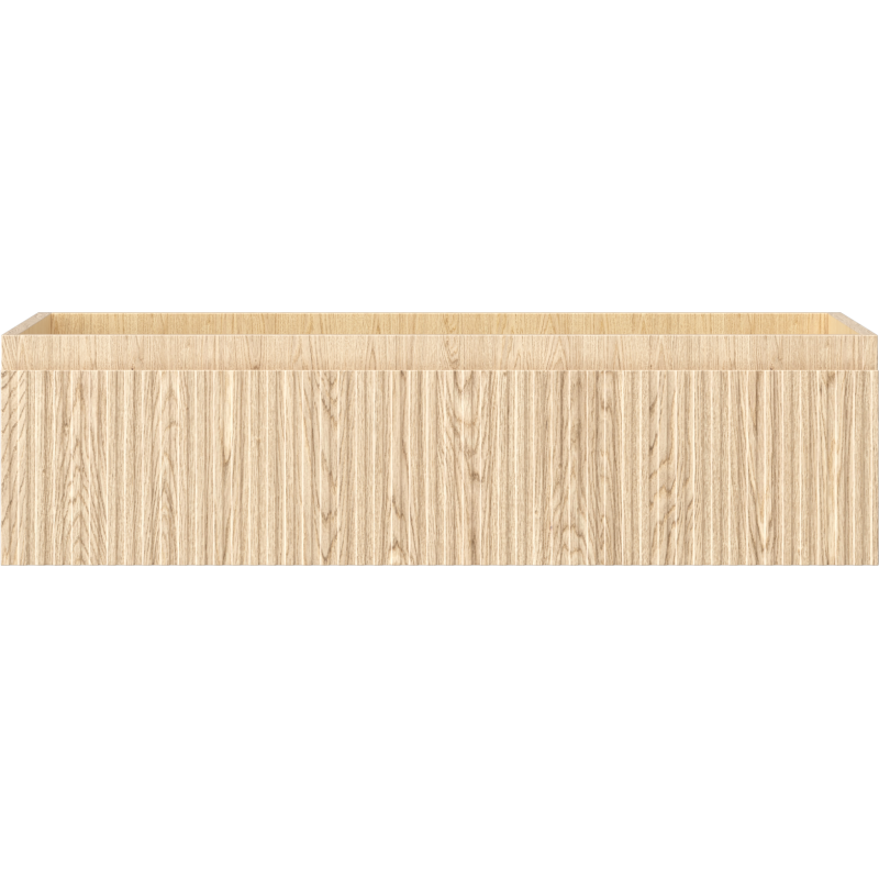 Mexen Rivel bathroom vanity unit 90 cm, 1 drawer, grooved, oak - 91A20-09023-1-BF81