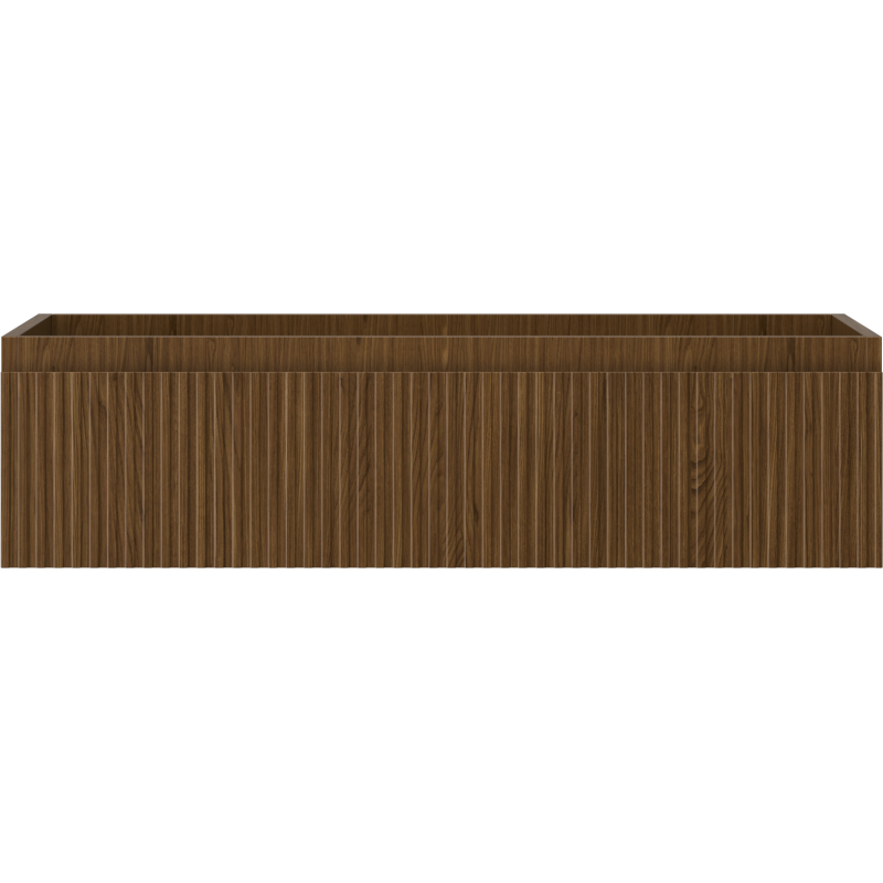 Mexen Rivel badkamerkast onder wastafel 90 cm, 1 lade, gegolfd, noten - 91A20-09023-1-BF86