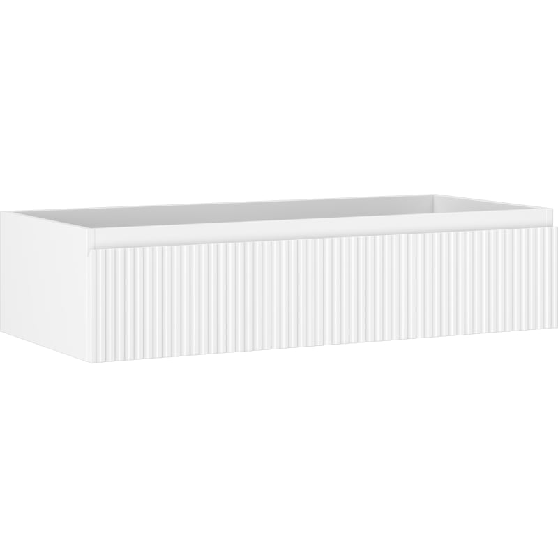 Mexen Rivel vannitoakapp valamualune 100 cm, 1 sahtel, sooneline, valge matt - 91A20-10023-1-BF01
