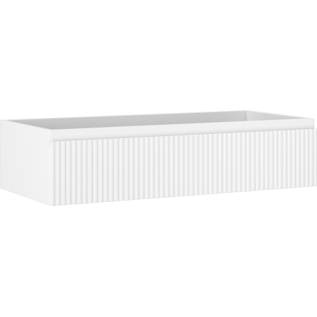 Mexen Rivel Badezimmerschrank für Waschbecken 100 cm, 1 Schublade, geriffelt, weiß matt - 91A20-10023-1-BF01