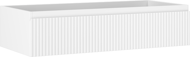 Mexen Rivel badkamerkast onder wastafel 100 cm, 1 lade, geribbeld, mat wit - 91A20-10023-1-BF01