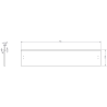 Mexen Rivel vannitoakapp valamualune 100 cm, 1 sahtel, sooneline, valge matt - 91A20-10023-1-BF01