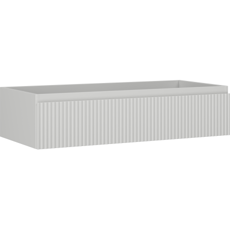 Mexen Rivel Badezimmerschrank für Waschbecken 100 cm, 1 Schublade, geriffelt, grau matt - 91A20-10023-1-BF62