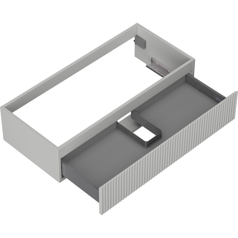 Mexen Rivel vannitoa valamu alune kapp 100 cm, 1 sahtel, sooneline, hall matt - 91A20-10023-1-BF62