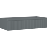 Mexen Rivel Badezimmerschrank für Waschbecken 100 cm, 1 Schublade, geriffelt, mattes Graphit - 91A20-10023-1-BF66