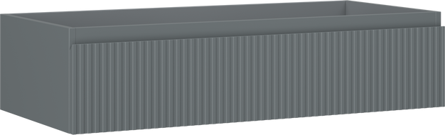 Mexen Rivel badrumsskåp under tvättställ 100 cm, 1 låda, räfflade, grafit matt - 91A20-10023-1-BF66