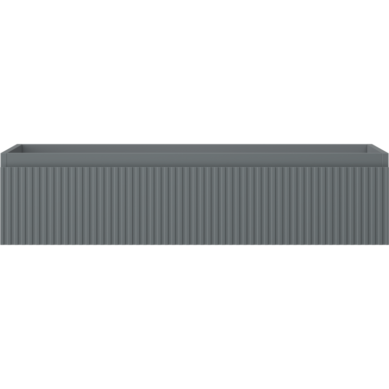 Mexen Rivel badkamerkastje onder wastafel 100 cm, 1 lade, geribbeld, grafiet mat - 91A20-10023-1-BF66