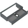 Mexen Rivel badkamerkast onder de wasbak 100 cm, 1 lade, geribbeld, grafiet mat - 91A20-10023-1-BF66