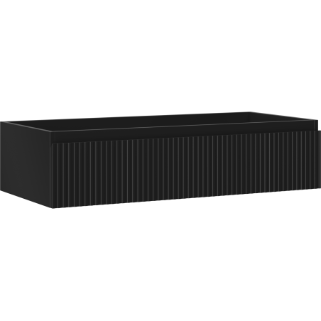 Mexen Rivel Bathroom Cabinet Under-Sink 100 cm, 1 Drawer, Fluted, Black Matte - 91A20-10023-1-BF71
