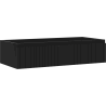 Mexen Rivel Badezimmerschrank unter Waschbecken 100 cm, 1 Schublade, gerillt, schwarz matt - 91A20-10023-1-BF71