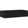 Mexen Rivel badkameronderkast onder wasbak 100 cm, 1 lade, gegroefd, zwart mat - 91A20-10023-1-BF71