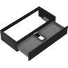 Mexen Rivel Badezimmerschrank unter Waschbecken 100 cm, 1 Schublade, gerillt, schwarz matt - 91A20-10023-1-BF71