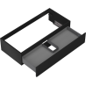 Mexen Rivel mobile da bagno sottolavabo 100 cm, 1 cassetto, scanalato, nero opaco - 91A20-10023-1-BF71