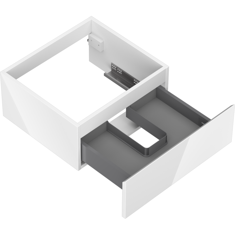 Mexen Orio Badezimmer-Unterschrank 50 cm, 1 Schublade, weiß glänzend - 91A10-05023-1-BF00