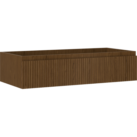 Mexen Rivel Badezimmer-Unterschrank 100 cm, 1 Schublade, geriffelt, Nussbaum - 91A20-10023-1-BF86