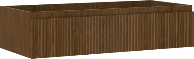 Mexen Rivel Buedzëmmer ënner Waschbecken 100 cm, 1 Schublued, rifft, Nëss - 91A20-10023-1-BF86