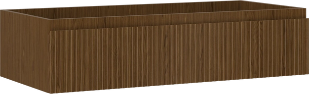 Mexen Rivel meuble de salle de bain sous lavabo 100 cm, 1 tiroir, rainuré, noyer - 91A20-10023-1-BF86