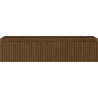 Mexen Rivel badkamerkastje onder wastafel 100 cm, 1 lade, gegroefd, walnoot - 91A20-10023-1-BF86
