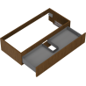 Mexen Rivel Badezimmer-Unterschrank 100 cm, 1 Schublade, geriffelt, Nussbaum - 91A20-10023-1-BF86