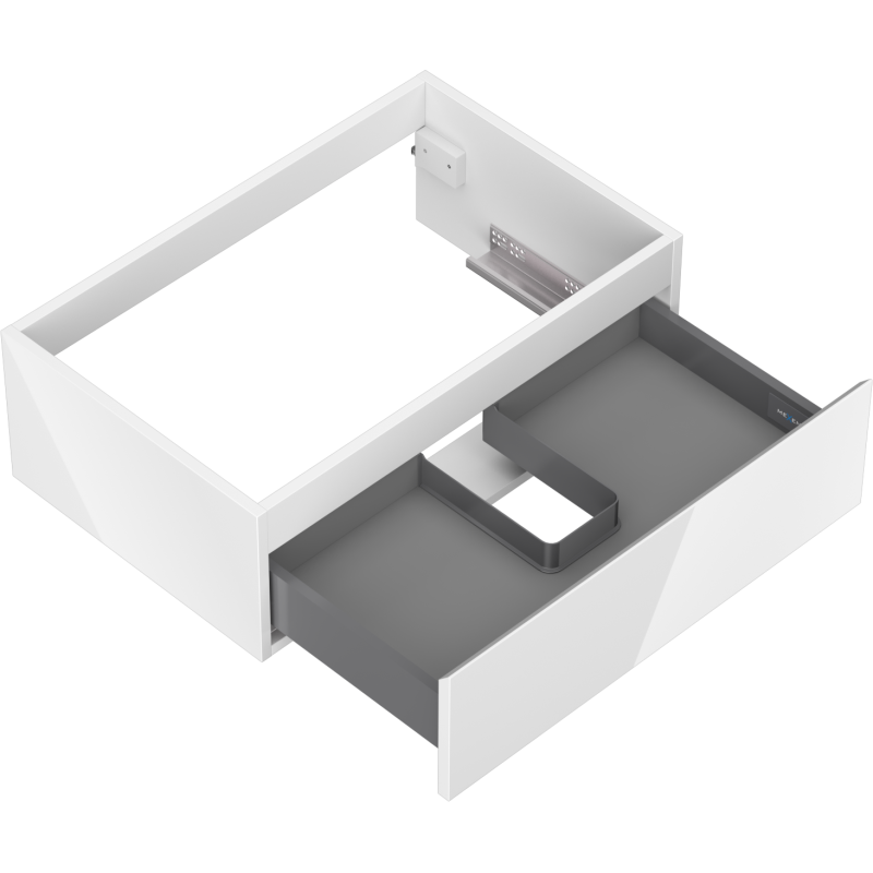 Mexen Orio bathroom cabinet under-sink 70 cm, 1 drawer, white gloss - 91A10-07023-1-BF00