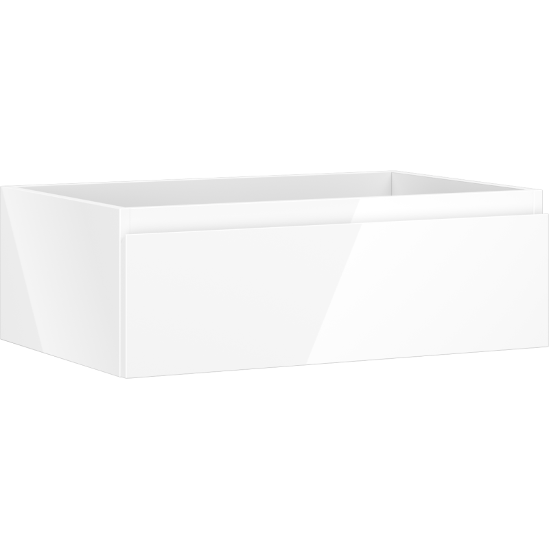 Mexen Orio Badezimmerschrank für Waschbecken, 70 cm, 1 Schublade, weiß glänzend - 91A10-07023-1-BF00