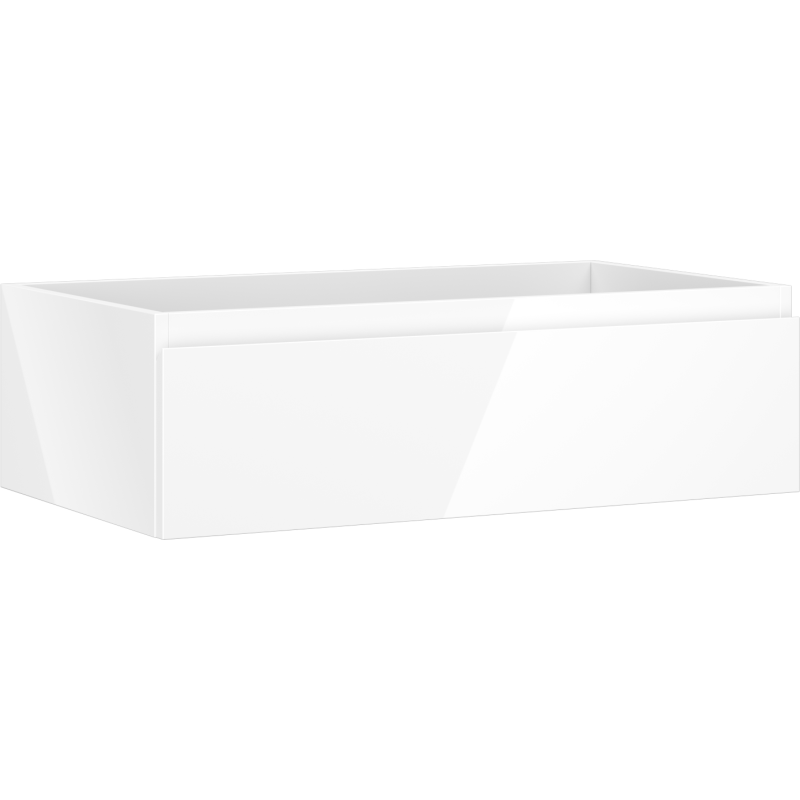 Mexen Orio bathroom vanity cabinet 80 cm, 1 drawer, glossy white - 91A10-08023-1-BF00