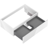 Mexen Orio bathroom vanity cabinet 80 cm, 1 drawer, glossy white - 91A10-08023-1-BF00