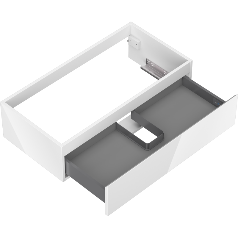 Mexen Orio armadietto da bagno sotto-lavandino 90 cm, 1 cassetto, bianco lucido - 91A10-09023-1-BF00