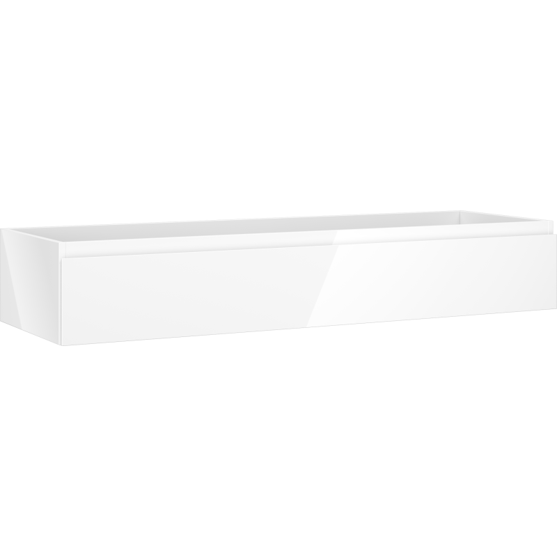 Mexen Orio bathroom cabinet for sink 140 cm, 1 drawer, white gloss - 91A10-14023-1-BF00