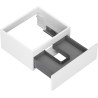Mexen Orio vanity cabinet 50 cm, 1 drawer, white matte- 91A10-05023-1-BF01