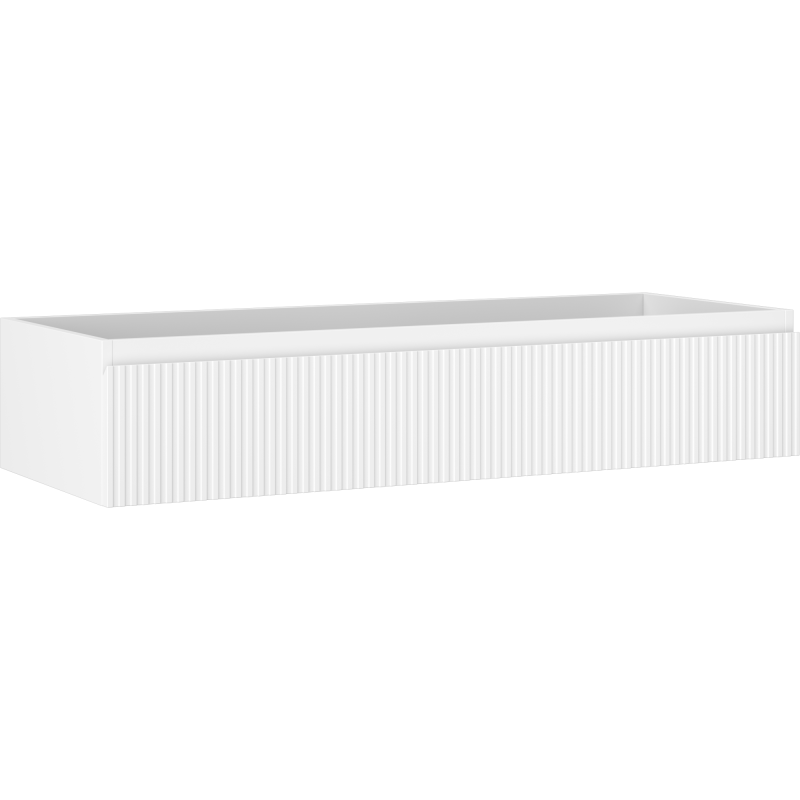 Mexen Rivel Badezimmer-Unterschrank 120 cm, 1 Schublade, geriffelt, Weiß matt - 91A20-12023-1-BF01